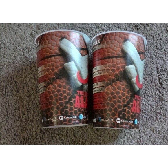 Lot of 2 Alabama Crimson Tide 2014 Football Schedule Bryant Denny Stadium Cups - Picture 3 of 5